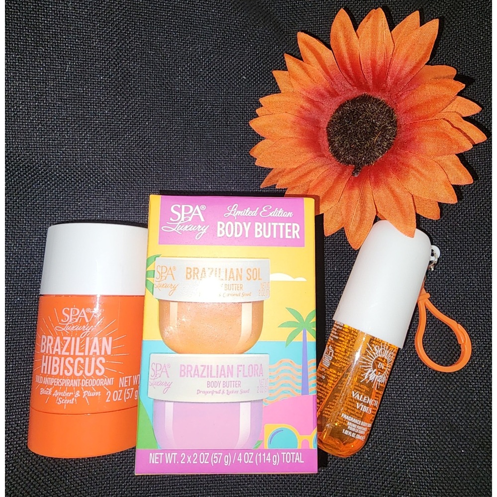 Spa Luxury Brazilian Sol Body Butter Deodorant and Valencia Vibes Mist Set